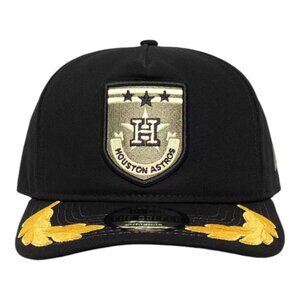 New Era Houston Astros Military Patch Pre Curved Adjustable Snapback Hat